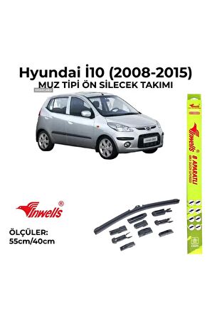 Hyundai I10 (2008-2015) Ön Silecek Takımı 550x400mm (aparatlı) -