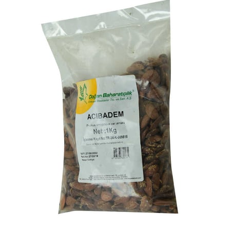 Acı Badem Çiğ Doğal 1000 Gr Paket - OEM458-10083