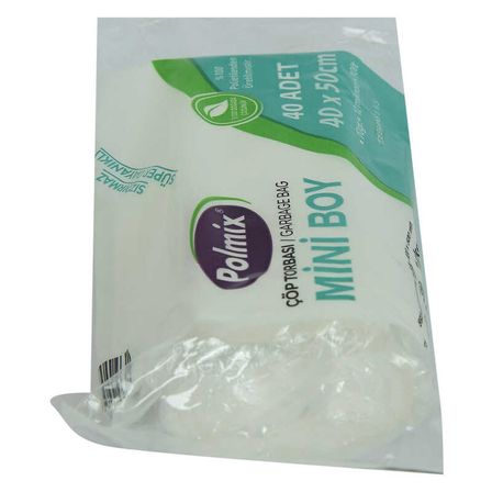 Çöp Torbası Mini Boy 40x50Cm 70Gr 12Mikron 10Lt Şeffaf Rulo 40 Adet - OEM458-10171