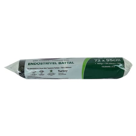 Çöp Torbası Battal Boy 72x95Cm 400Gr 64Mikron 70Lt Siyah Rulo 10 Adet - OEM458-10175