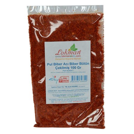 Pul Biber Çok Acı Biber Zehir Acı Bütün Biber Çekilmiş 100 Gr Paket - OEM458-10436