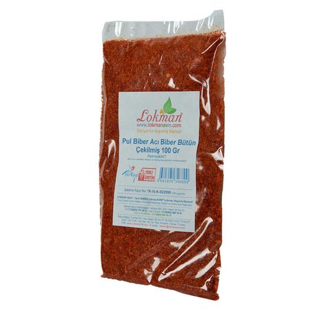 Pul Biber Çok Acı Biber Zehir Acı Bütün Biber Çekilmiş 100 Gr Paket - OEM458-10436