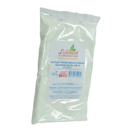 Vanilya Öğütülmüş Saf Doğal Şekersiz Katkısız Vanilin 100 Gr Paket - OEM458-10838