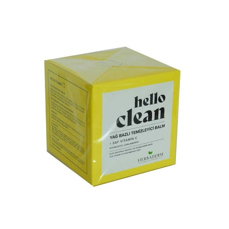 Hello Clean Yüz Dudak ve Göz için Yağ Bazlı Temizleyici Balm Saf C Vitaminli 100 ML - OEM458-11092