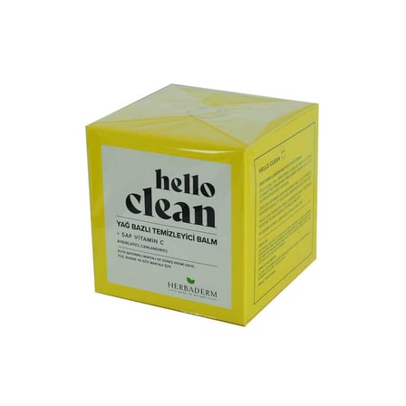 Hello Clean Yüz Dudak ve Göz için Yağ Bazlı Temizleyici Balm Saf C Vitaminli 100 ML - OEM458-11092