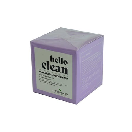 Hello Clean Yüz Dudak ve Göz için Yağ Bazlı Temizleyici Balm Hyaluronik 3D 100 ML - OEM458-11094