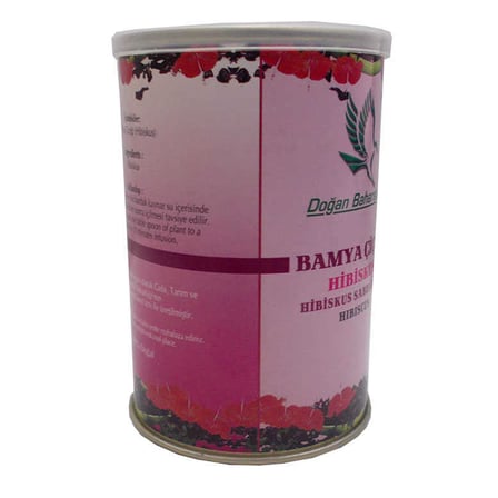 Afrika Bamya Çiçeği Hibiskus Mekke Gülü Doğal 100 Gr Teneke Kutu - OEM458-321