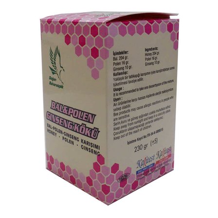 Bal Polen Ginsengli Karışım Cam Kavanoz 230 Gr - OEM458-7723