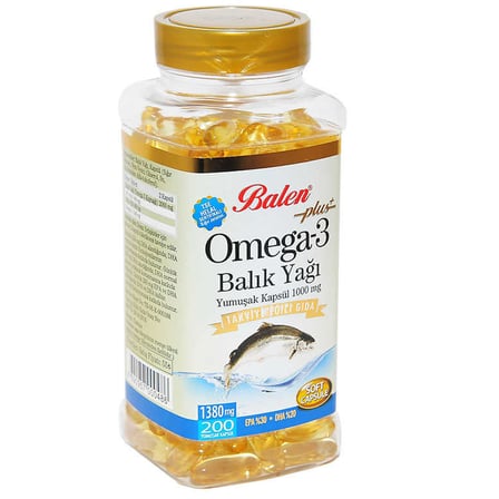 Omega 3 Plus+ Balık Yağı Yumuşak 200 Kapsül - OEM458-8066