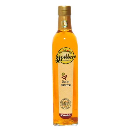 Doğal Fermantasyon Katkısız İçilebilir Üzüm Sirkesi Cam Şişe 500 ML - OEM458-8309