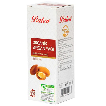 Argan Yağı Organik Soğuk Pres 50 ML Cam Şişe - OEM458-8737