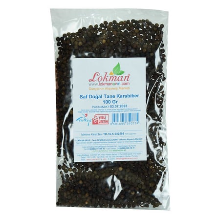 Karabiber Doğal Tane Saf 100 Gr Paket - OEM458-9933