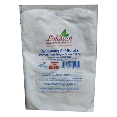 Öğütülmüş Saf Boraks Sodyum Tuzu Beyaz Borax 100 Gr - OEM458-9939