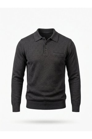 ERKEK POLO YAKA TRİKO KAZAK BEL LASTİKLİ ÇELİK ÖRGÜ KLASİK KALIP
