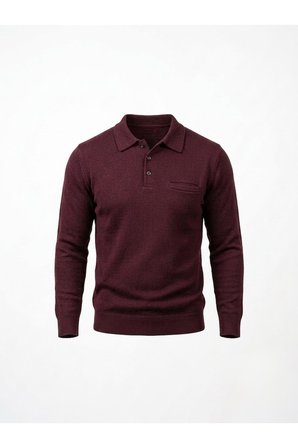 ERKEK POLO YAKA TRİKO KAZAK BEL LASTİKLİ ÇELİK ÖRGÜ KLASİK KALIP
