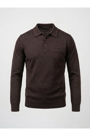 ERKEK POLO YAKA TRİKO KAZAK BEL LASTİKLİ ÇELİK ÖRGÜ KLASİK KALIP