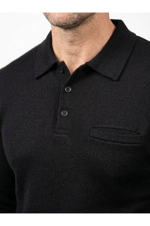 ERKEK POLO YAKA TRİKO KAZAK BEL LASTİKLİ ÇELİK ÖRGÜ KLASİK KALIP