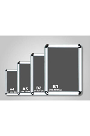 5 Adet A3 Eko Seri Çerçeve Rondo Köşe Aç Kapa Açılır Kapanır