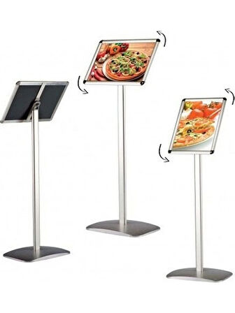 A3 42X30 cm Ayaklı Alüminyum Yönlendirme Menü Panosu