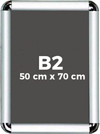 B2 50X70 cm Rondo Köşe Alüminyum Aç Kapa Çerçeve