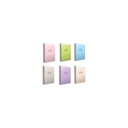 Gıpta Pastoral 60 Yp. A4 Spiralli Pp. Kapak Defter - 3 Kareli , 3 Çizgili 6'lı