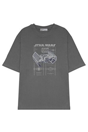 Unisex Oversize T-shirt Darth Vaders Tie Fighter