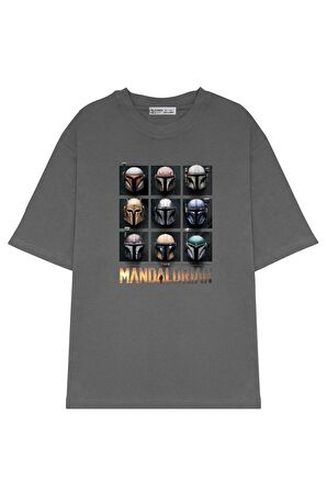 Unisex Oversize T-shirt Mandalorian Helmets