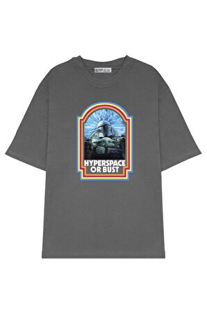 Unisex Oversize T-shirt The Mandalorian Hyperspace Or Bust