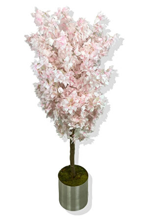 PEMBE BEGONVİL 180 CM YAPAY AĞAÇ 30X30 GALVANİZ SAKSI