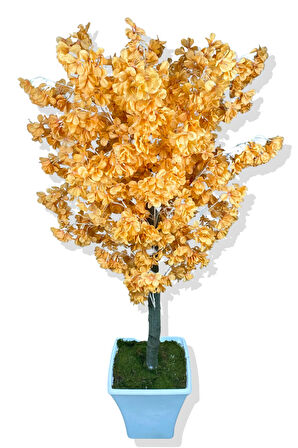 SOMON LÜX YONCA YAPRAK BAHAR DALI YAPAY AĞAÇ 160 CM BEYAZ KARE SAKSI