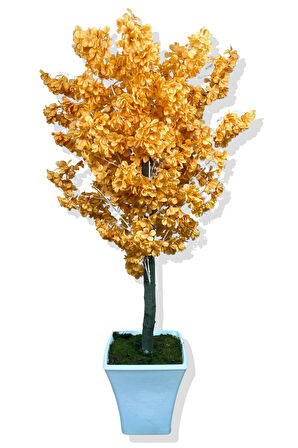 SOMON LÜX YONCA YAPRAK BAHAR DALI YAPAY AĞAÇ 160 CM BEYAZ KARE SAKSI