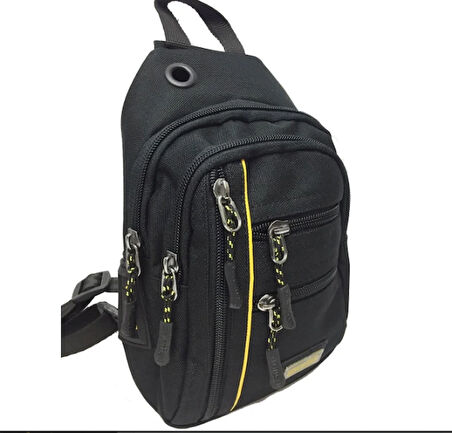 OGDO - Tek Omuz Askılı Krinkle Sırt - Göğüs Çantası - Body Bag - 4925