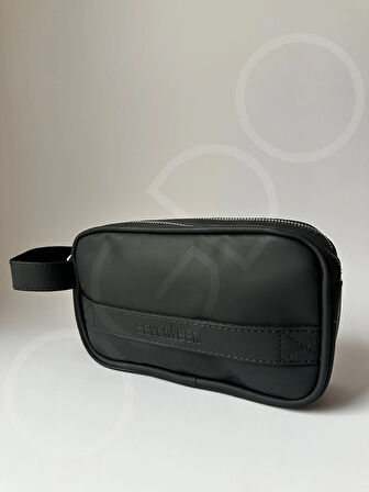 OGDO - Erkek Siyah Deri Portföy Clutch ve Günlük El Çantası - 5011