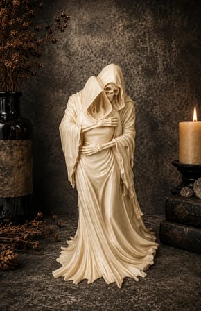 Gotik Azrail (Grim Reaper) Dekoratif Masaüstü Biblo - 3D Baskı