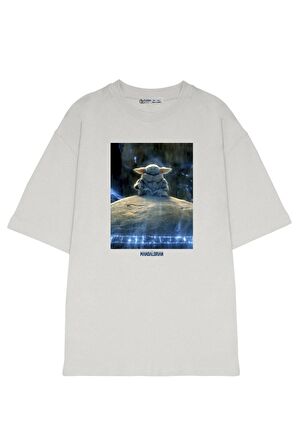 Unisex Oversize T-shirt Star Wars Mandalorian The Child Meditation