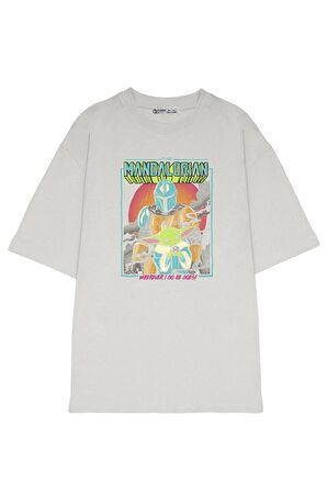 Unisex Oversize T-shirt The Mandalorian He Goes Where I Go