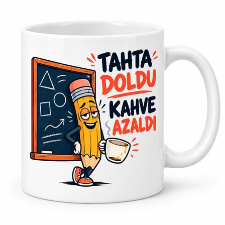 Öğretmen Molası Tasarımlı Porselen Kupa - MODEL 738