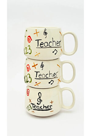 Öğretmenler Günü “Özel” El Yapımı Yuvarlak Seramik Kupa, Seramik Kupa,Nescafe Kupası