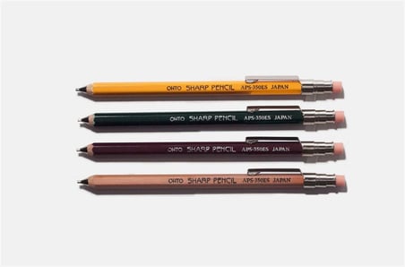 Ohto Wood Sharp Mini Mekanik Kurşun Kalem 0.5mm Bordo APS-350ES