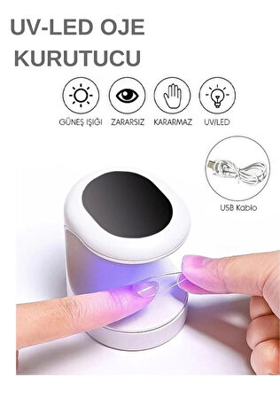 Kalıcı Oje - Protez Tırnak Mini Uv – Led Oje Kurutucu