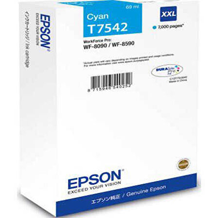 Epson T7542-C13T754240 Mavi Kartuş
