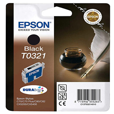 Epson T0321-C13T03214020 Siyah Kartuş
