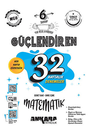 6. Sınıf Güçlendiren 32 Haftalık Matematik Kazanım Denemeleri