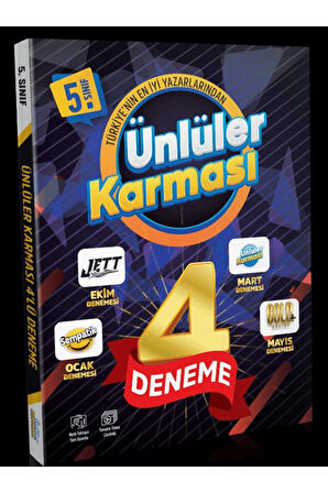 5. Sınıf 4'Lü Karma Deneme / Kollektif / Ünlüler Karması / 9786256529571