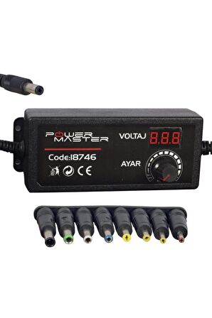 3v-12v 5000ma Çok Uçlu Ayarlı Kademeli Adaptör