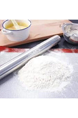  AKPEN Chef Akpen 4'lü Alüminyum Paslanmaz 29-49-74-99 cm Metal Oklava Seti Hamur Açma Aparatı Sofra Mutfak