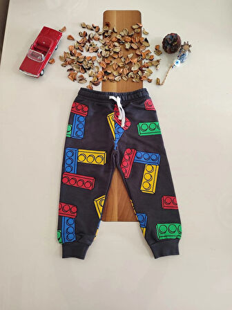 LEGO BASKILI 3İPLİK ŞARDONSUZ ALT ÜST ERKEK ÇOCUK TAKIMI