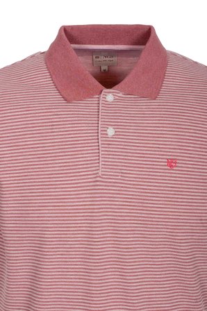 Erkek Polo Yaka Tişört Nar Çiceği Dokulu %100 Pamuk Slim Fit Ribanalı Kol T-shirt NCS JEANS 1247