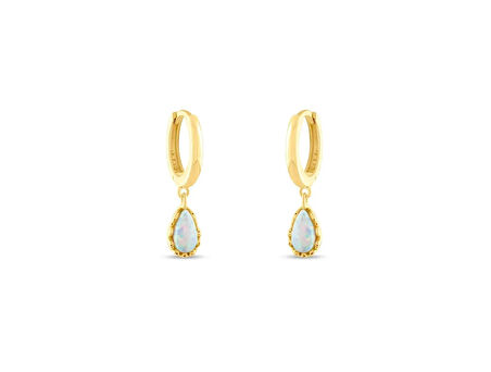 Altın Opal Küpe