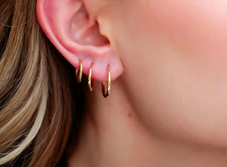 Altın Halka Küpe Medium